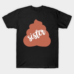 Sister Poop Family Emoji Sticker T-Shirt